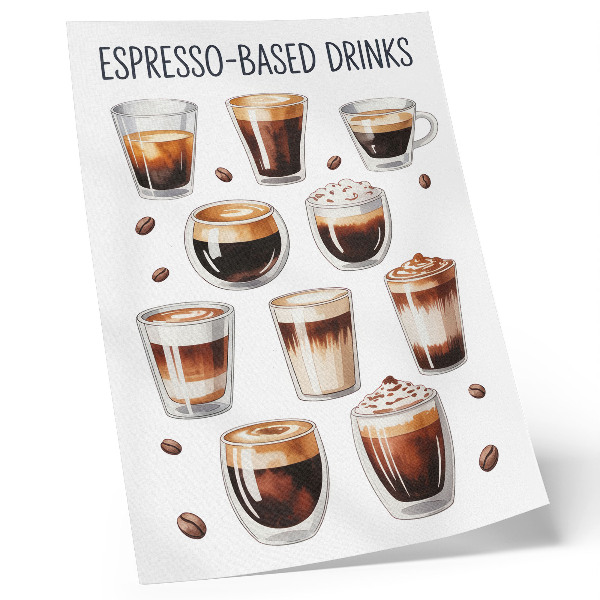 Premium wall art Elegant cups full of espresso and milk coffee