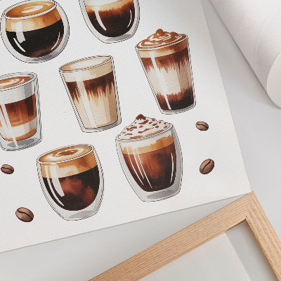 Premium wall art Elegant cups full of espresso and milk coffee
