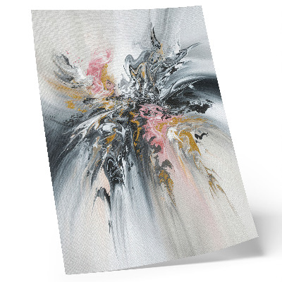 Poster Gray pink beige fluid abstract forms