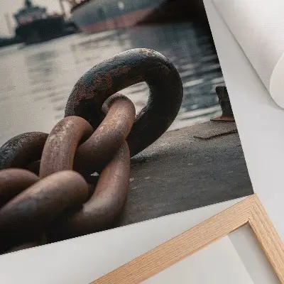 Premium wall art the charm of the port with ships and an industrial atmosphere