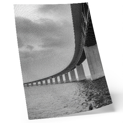 Decorative poster A monumental bridge in shades of gray