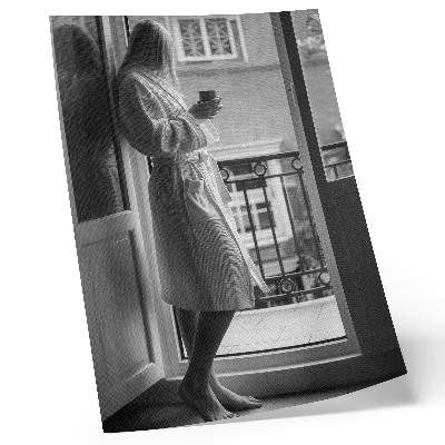 Premium wall art Person at the window cup of coffee peace