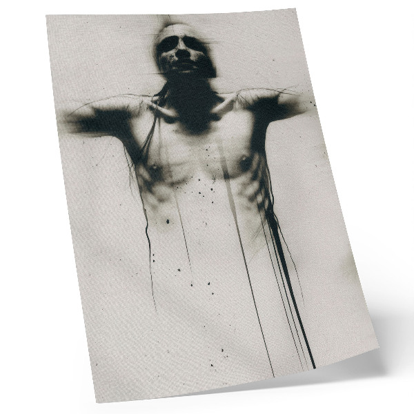Art print Dramatic contrast black and white anxiety