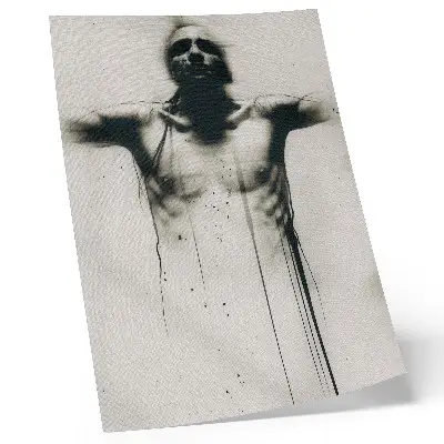 Art print Dramatic black and white anxiety contrast