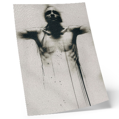 Art print Dramatic contrast black and white anxiety