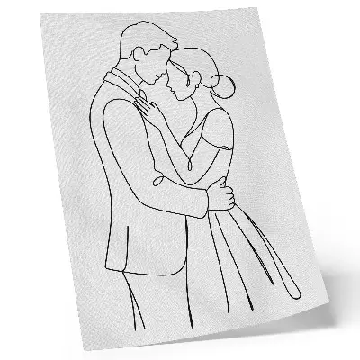Poster slim figures with perfect lines and lack of detail
