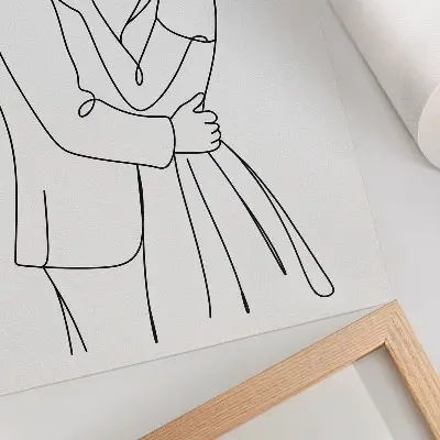 Poster slim figures with perfect lines and lack of detail