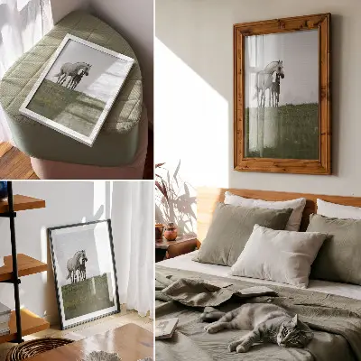 Premium wall art featuring the beauty of nature and soothing horses