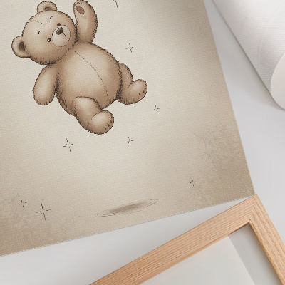Art print A teddy bear with a balloon in bright colors