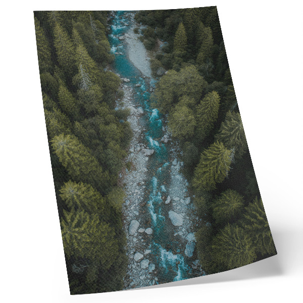 Premium wall art Green forest river natural harmony