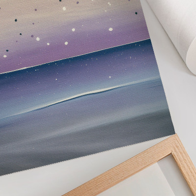 Decorative poster Purple and navy blue sky drops minimalist
