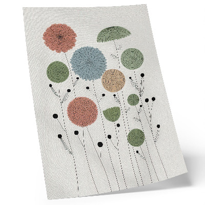 Poster Geometric flowers pastel shades modern