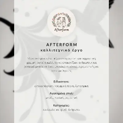 Poster geometric flowers in modern pastel shades