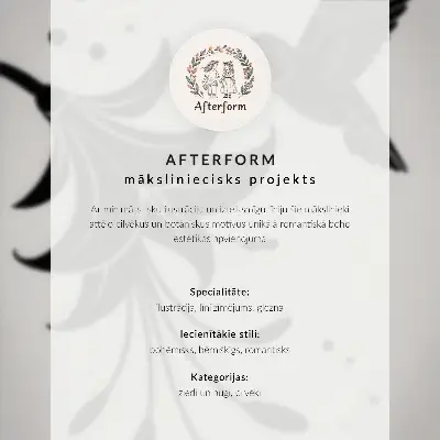 Poster geometric flowers in modern pastel shades