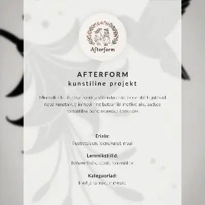 Poster geometric flowers in modern pastel shades