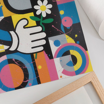 Premium wall art Geometric abstraction, vivid colors, contrasts