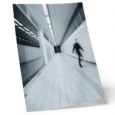 Premium wall art Modern hallway in white and gray shades