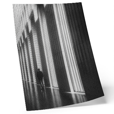 Decorative poster Black and white geometric patterns space light