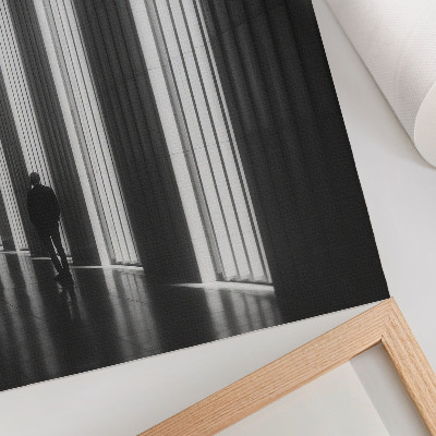 Decorative poster Black and white geometric patterns space light