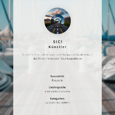 Art print A yacht on a calm sea, a minimalist composition