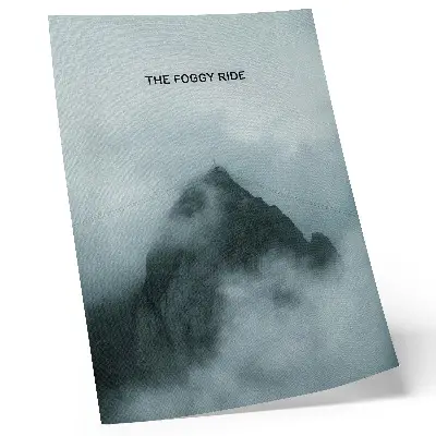 Premium wall art monochromatic mountain with a mystical atmosphere