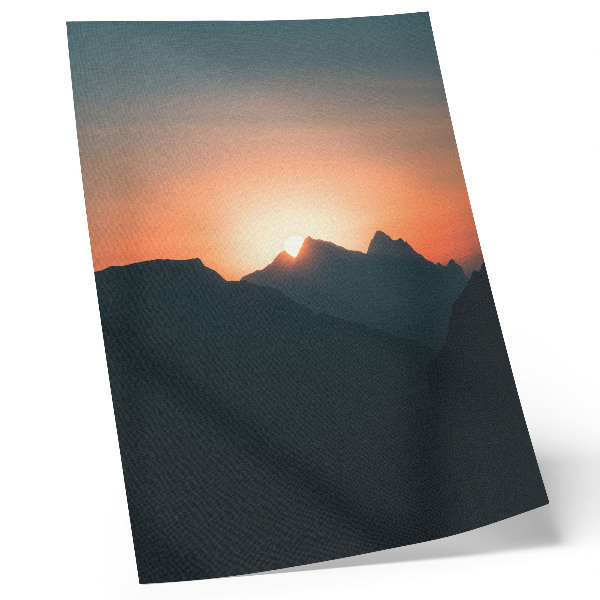Premium wall art Mountains sunset magic peace