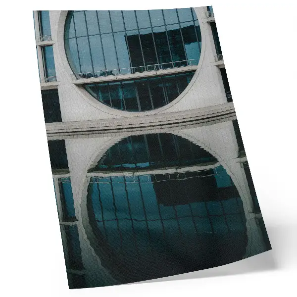 Art print modern architecture glass building reflection