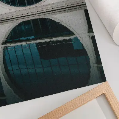 Art print modern architecture glass building reflection