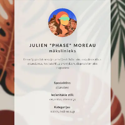 Tropical leaves poster vivid colors with a modern aesthetic