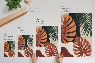 Poster Tropical leaves, vivid colors, modernity