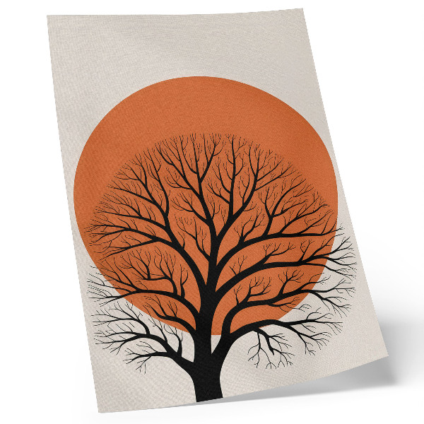 Poster Minimalist tree strong contrast harmonious composition