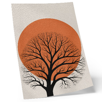 Poster Minimalist tree strong contrast harmonious composition