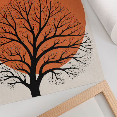 Poster Minimalist tree strong contrast harmonious composition