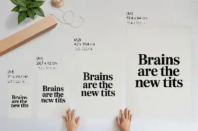 Typography poster with an inspiring contrast motif