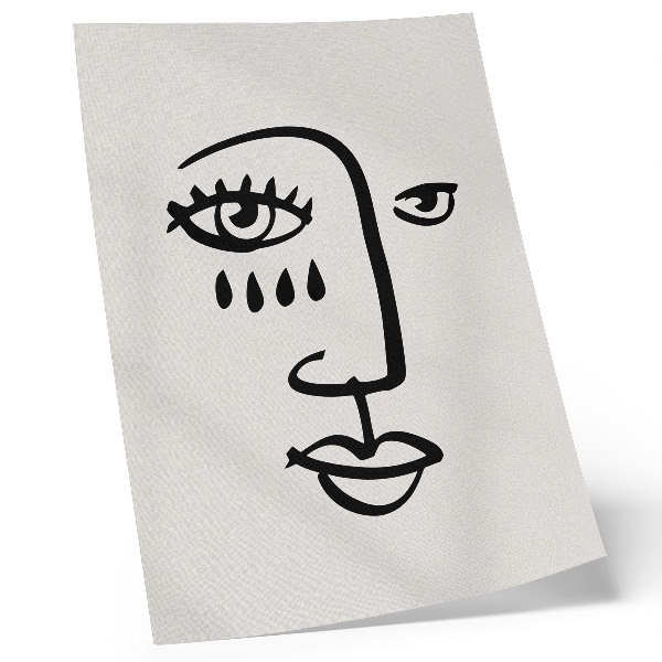 Decorative poster Abstract facial lines modern minimalism