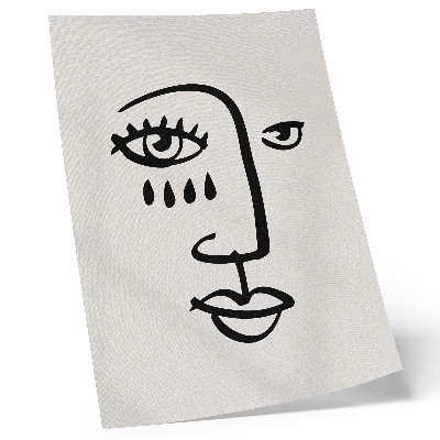 Decorative poster Abstract facial lines modern minimalism