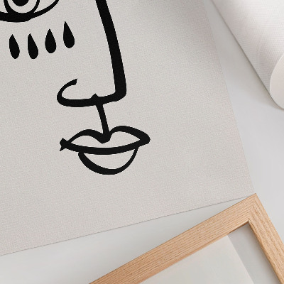 Decorative poster Abstract facial lines modern minimalism