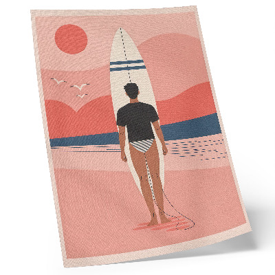 Poster Surfer board beach sea peace relaxation