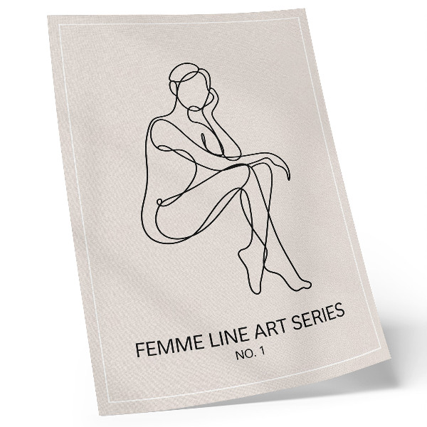 Decorative poster Subtle form lines elegance harmony