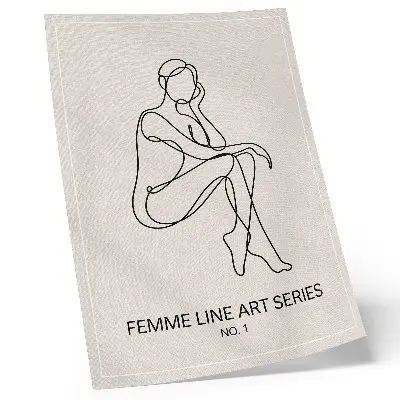 Decorative poster subtle lines in elegant harmony