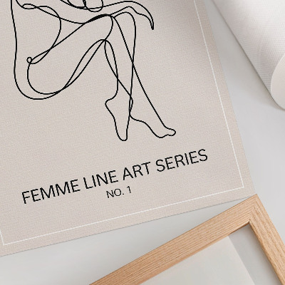 Decorative poster Subtle form lines elegance harmony