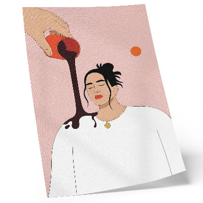 Premium wall art A minimalist figure under a dark stream