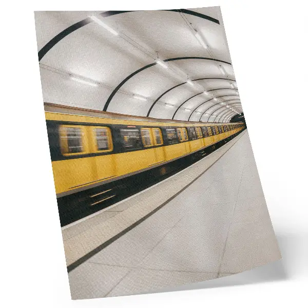 Decorative poster modern metro with smooth dynamic lines