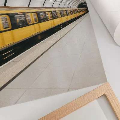 Decorative poster modern metro with smooth dynamic lines