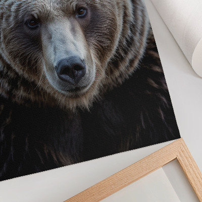 Poster Realistic portrait of a bear, calm and strong