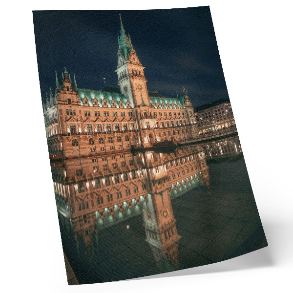 Premium wall art Classic architecture reflected evening light