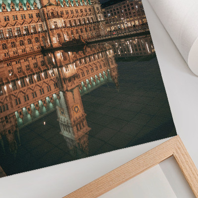 Premium wall art Classic architecture reflected evening light