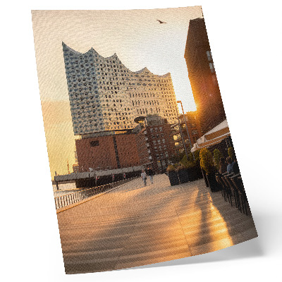 Poster Urban landscape sunset elegance.