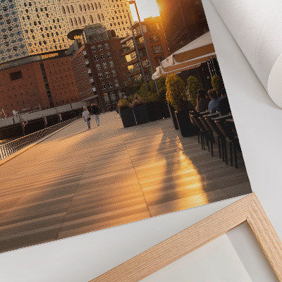 Poster Urban landscape sunset elegance.