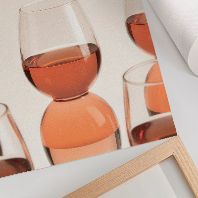 Premium wall art Glasses with pink liquid on a light background